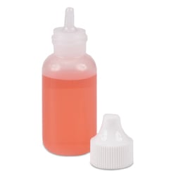 Plastic Dropper Bottle w/ Cap - 1 oz - 12 pack