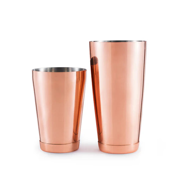 1121 C Cocktail Kingdom Koriko Set of 2 Weighted Tins in copper on white background separated
