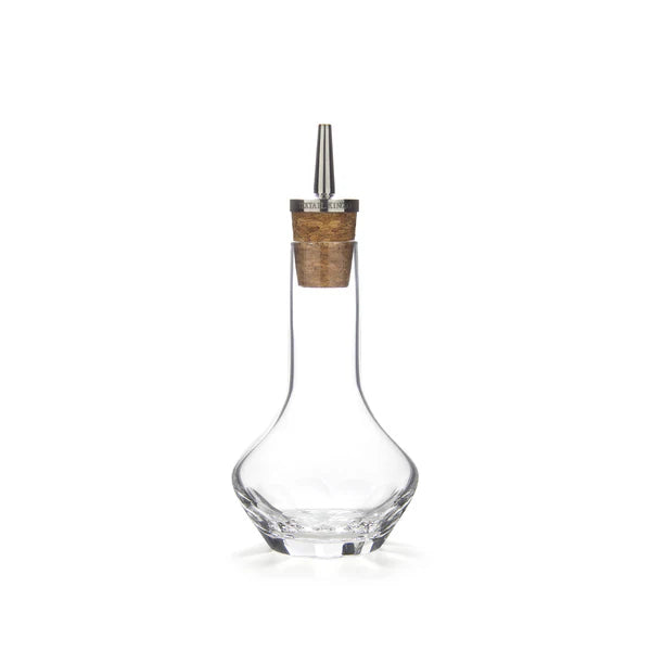 Cocktail Kingdom Beveled Bitters Bottle with Cork Dasher Top 1.7oz shown on white silo background.