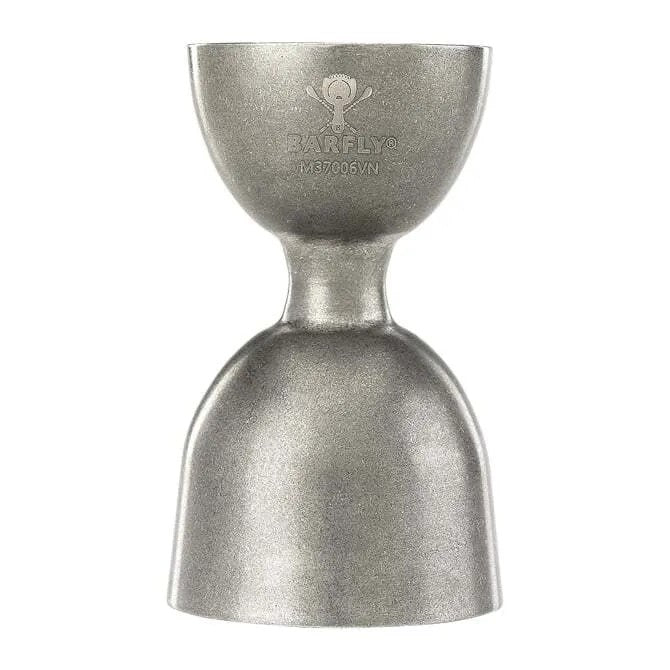 Barfly Heavy Duty Straight Rim Bell Jigger 1 oz x 2 oz shown on white background.