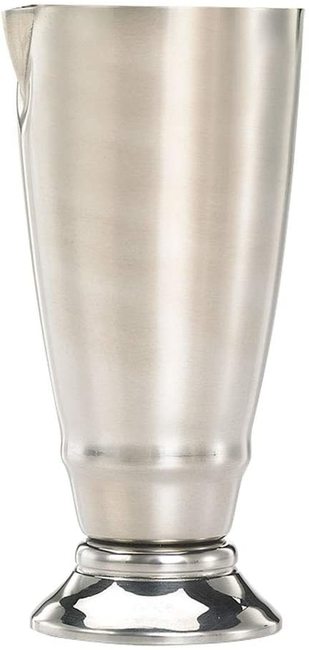 Barfly Jigger with Spout 2oz Shown on while silo background.