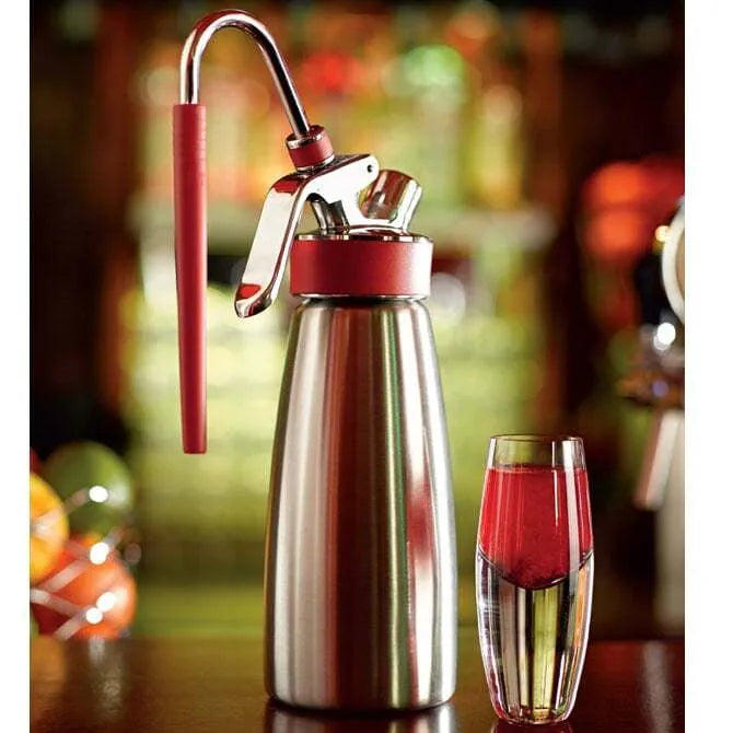 B949_ISI_Rapid infusion shown with whip cream maker on bokah background.