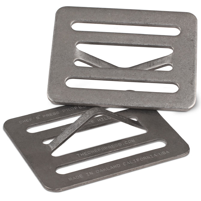 two Chef press UA100alt2, one right side up and one upside down.