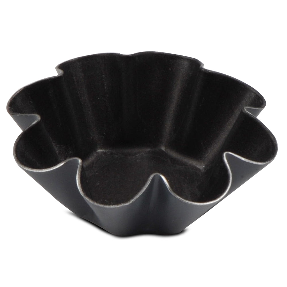 Black Brioche Mold on black background.