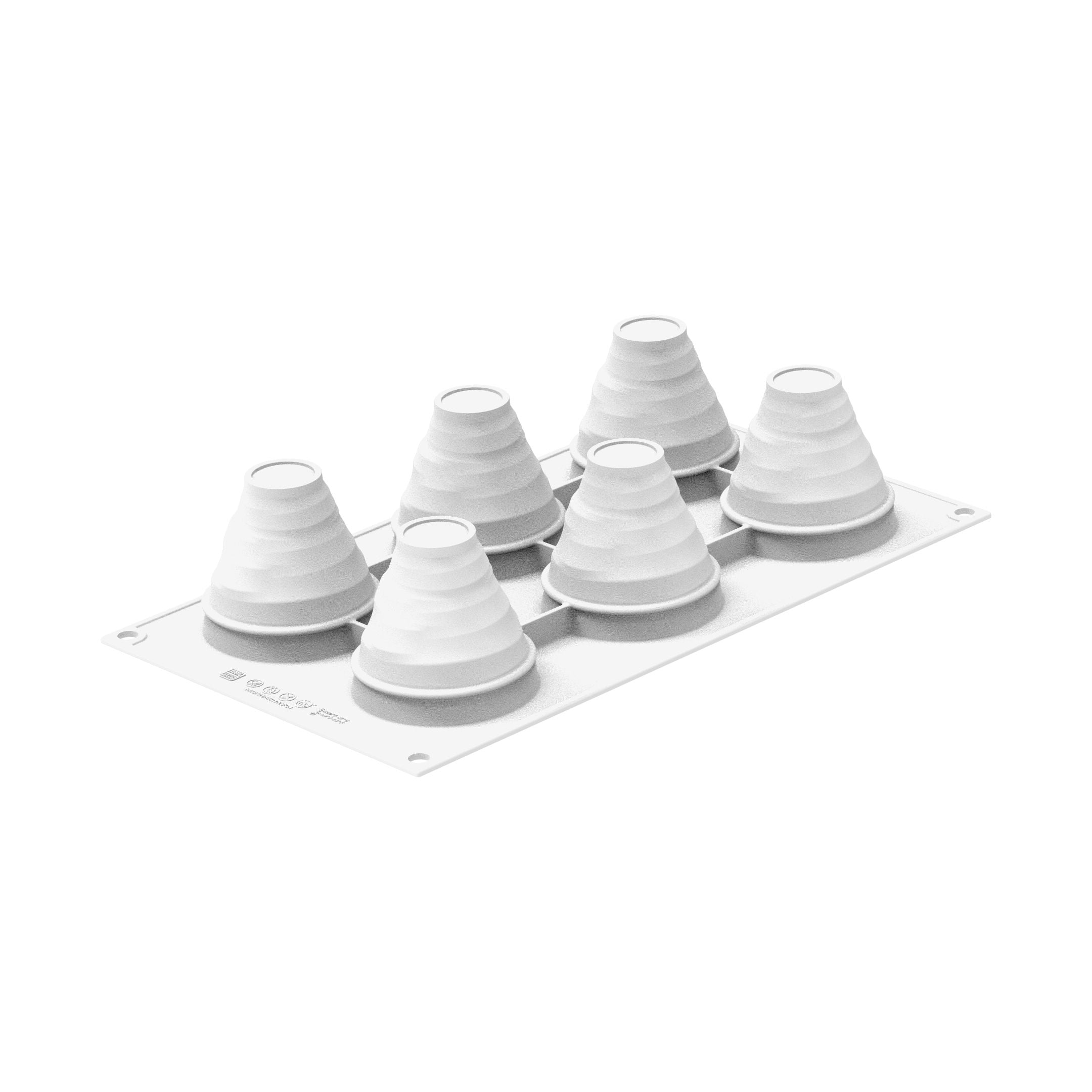 Silikomart Kit Albia Silicone Mold with 6 Tart rings