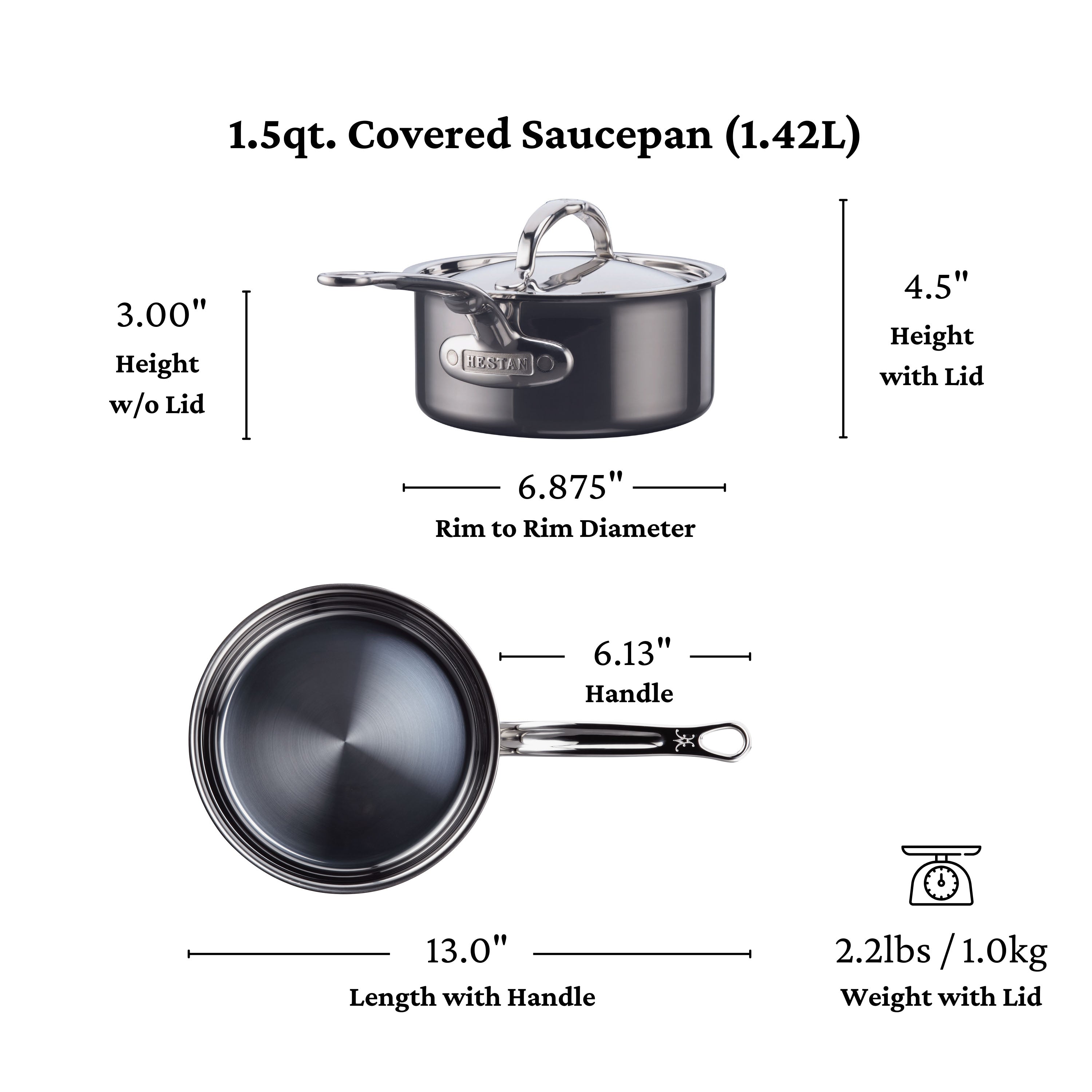 Hestan Nanobond Covered Saucepan - Thumbnail 4