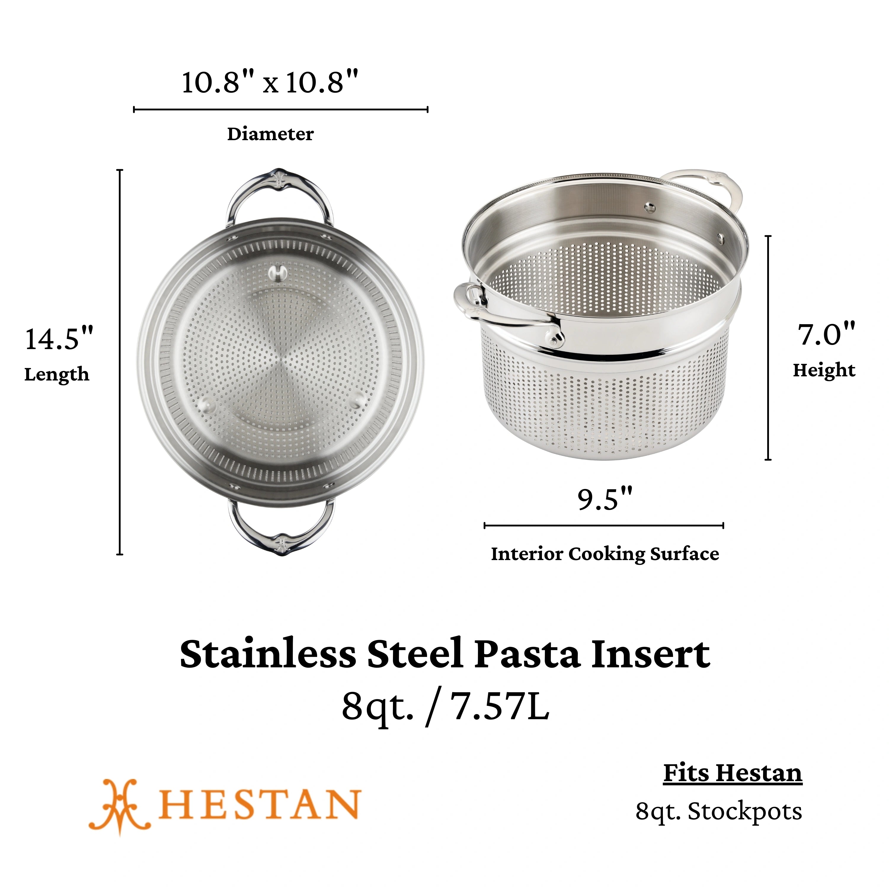 Provisions Sainless Steel Pasta Insert | Professional Utensils