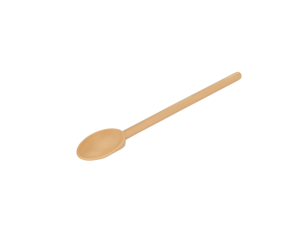 Wooden spoon on a white background