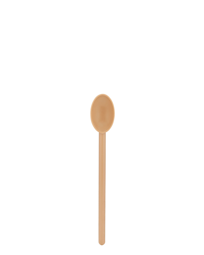 Wooden spoon on a white background