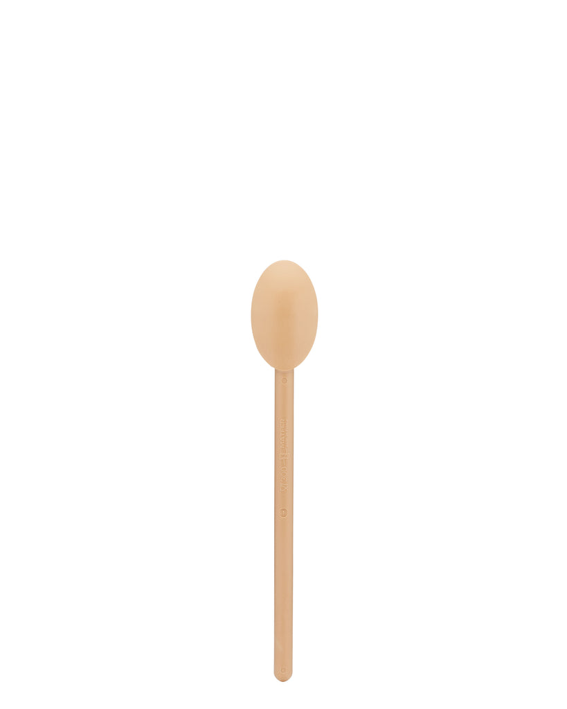 Wooden spoon on a white background