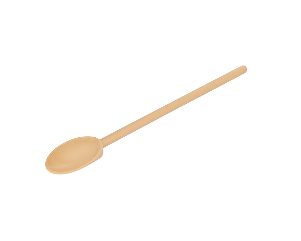 Wooden spoon on a white background