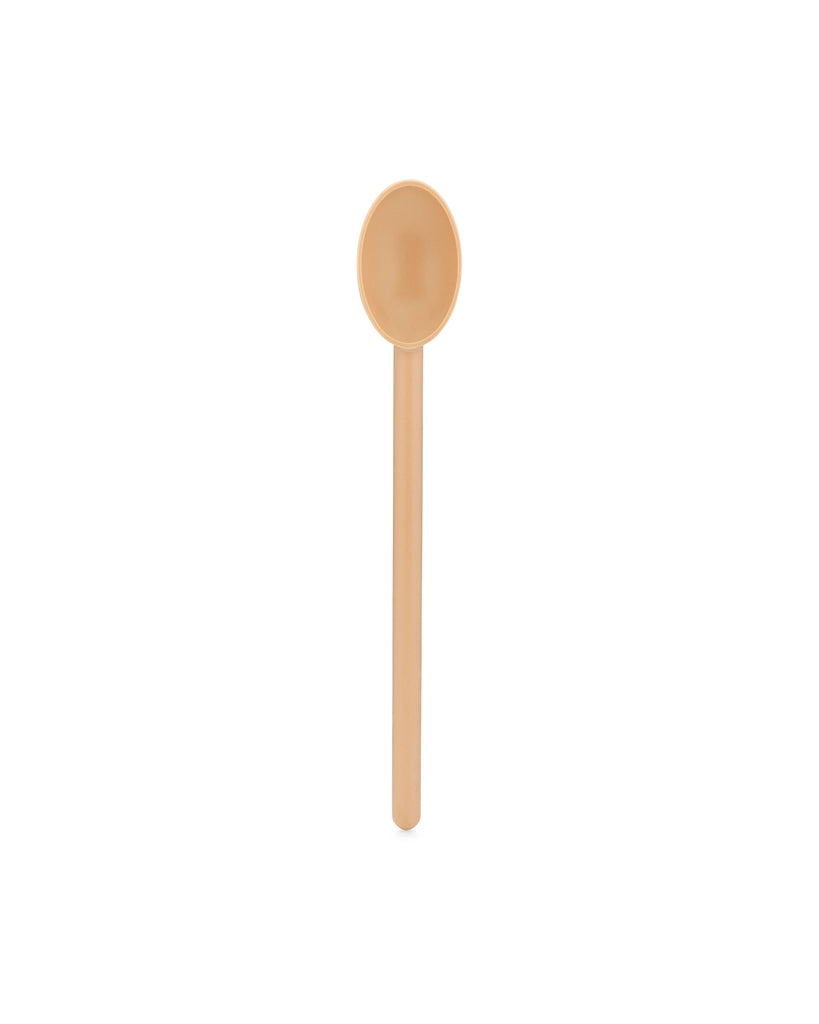 Wooden spoon on a white background