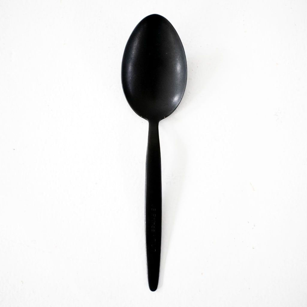 Gray Kunz Spoon: JB Prince x Tilit Edition Black spoon on white background upright.