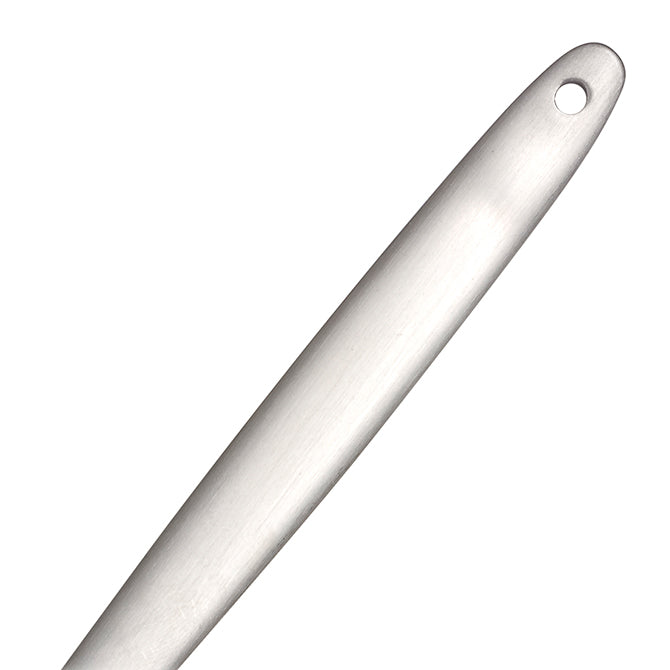 Silver Gray Kunz Perforated Spoon handle with hole.