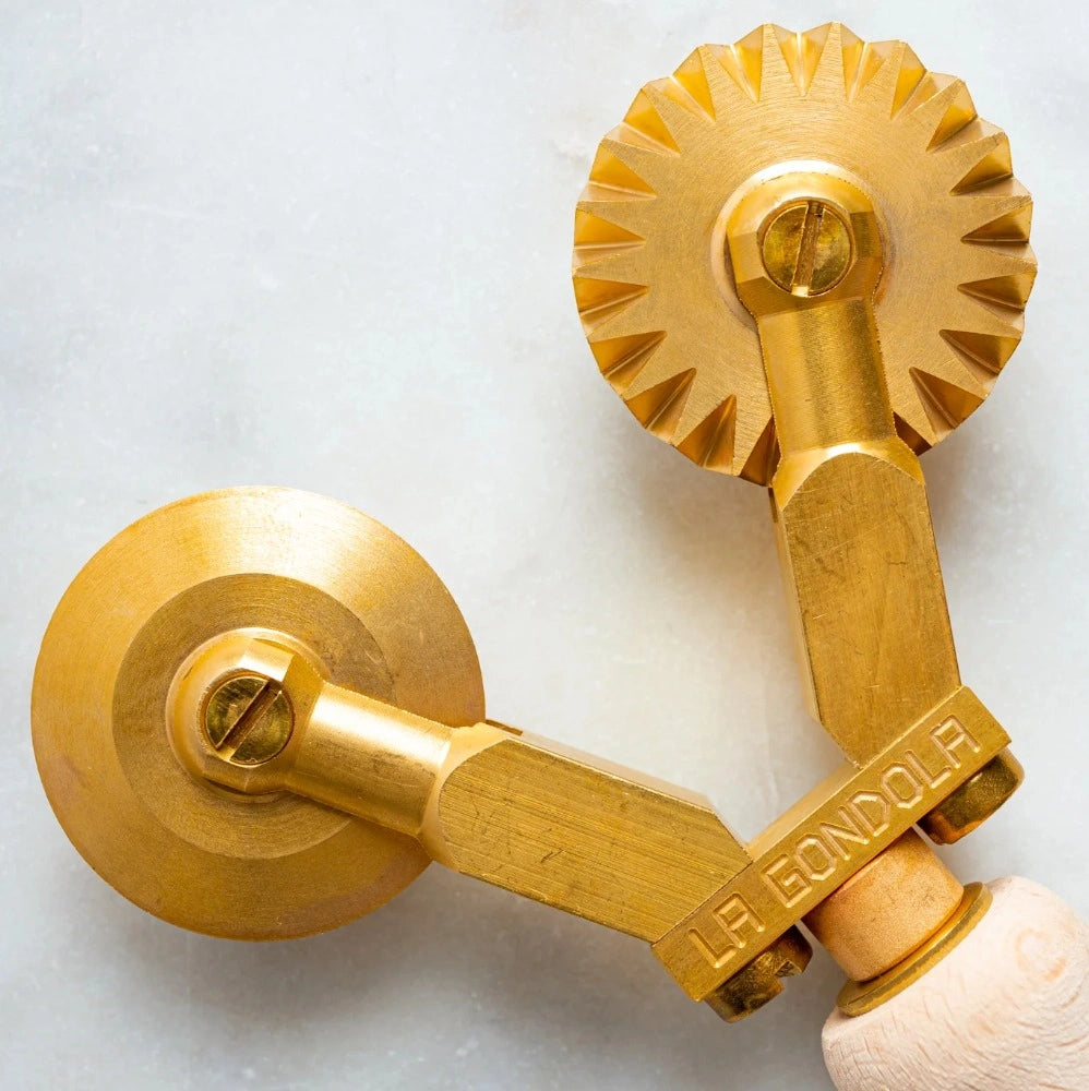 La Gondola Smooth/Fluted Brass Cutter Wheel | Professional Pasta