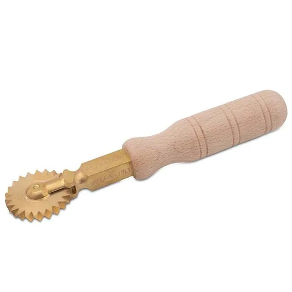 La Gondola Fluted Brass Cutter Wheel | Professional Pasta Tools