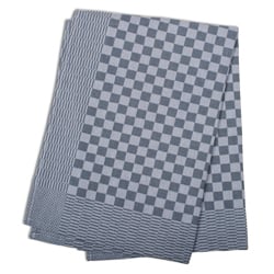 Black Check Side Towel 17.7 x 25.5 inches - 5 pack
