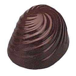 Oval Swirl Design Chocolate Mold - 32 Forms