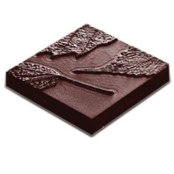 Square Leaf Tile Chocolate Mold, 8 Forms