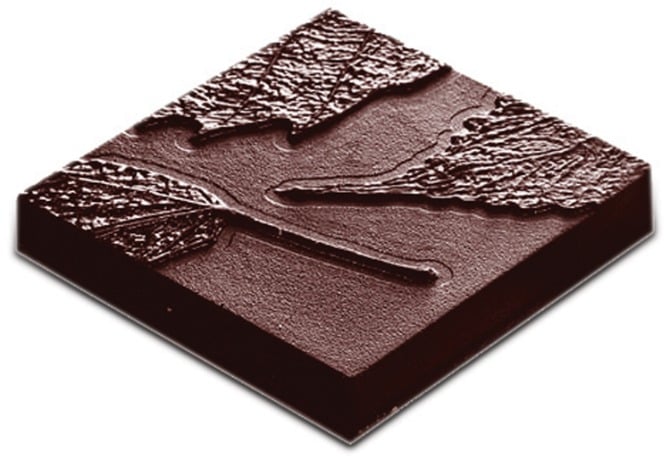 Square Leaf Tile Chocolate Mold, Chocolate Molds