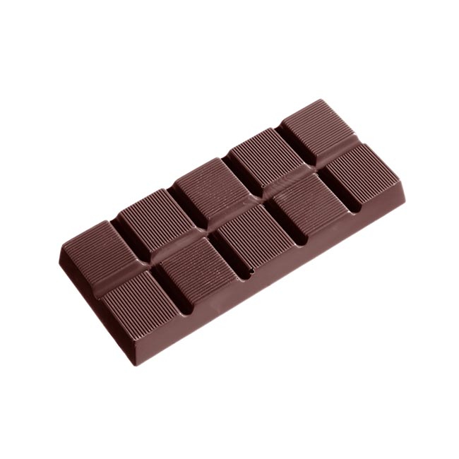 5 Forms Textured Square Poly Chocolate Bar Mold