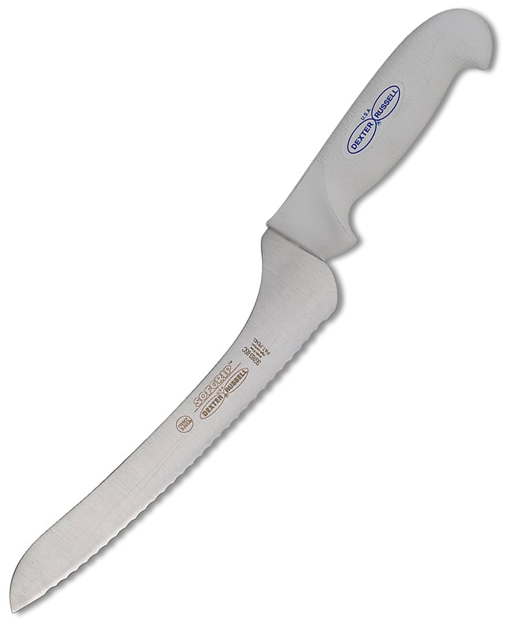 Dexter Russell Sofgrip Offset Serrated Knife 9 inch White Handle