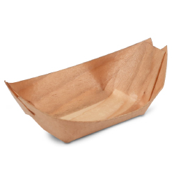 Poplar Wood Serving Boat - 2.5