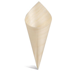 Wood Paper Serving Cone - 5