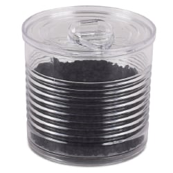 Plastic Transparent Tin Can with Lid - 2oz Capacity