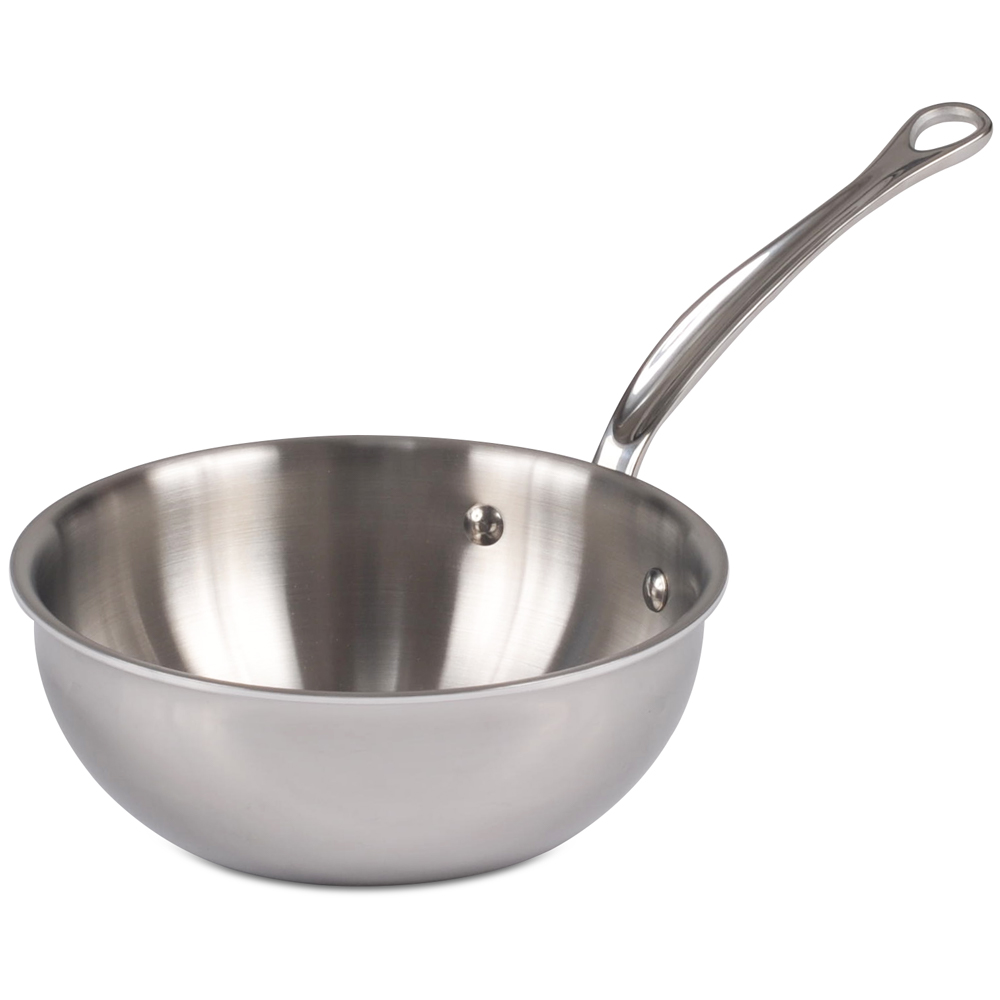 Mauviel 1830 M'Cook 5-Ply Sauce Pan With Lid, Cast Stainless Steel Handle,  2.6 Qt. - Cooks