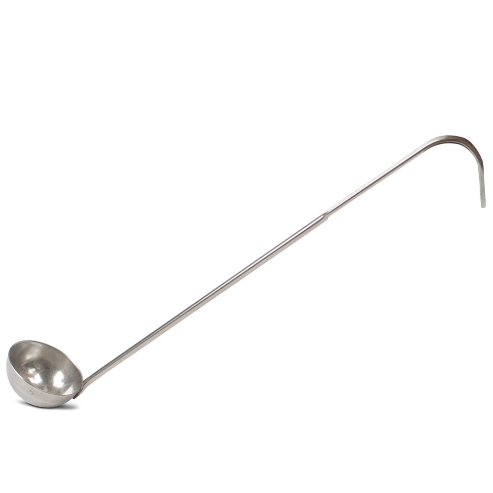 5000140 Spoon flat bottom 1 oz black handle ladle 