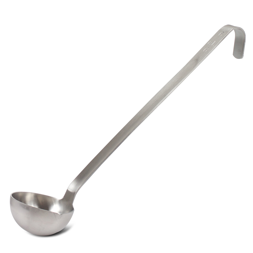 Choice 24 oz. One-Piece Stainless Steel Ladle