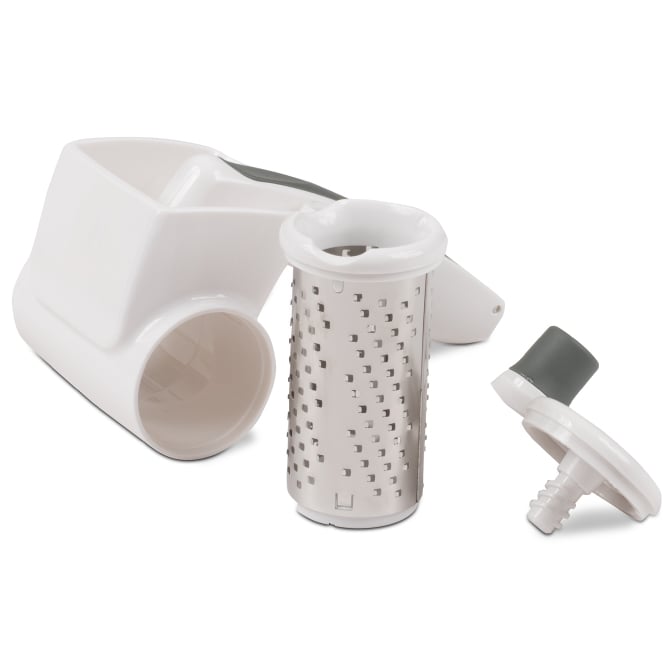 Zyliss Acid Etched Rotary Fine and Coarse Drum Grater - White