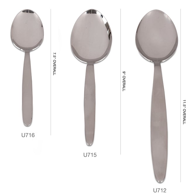BNAZIND Kunz Spoons S/S Stainless Steel Spoon - Large Sauce Spoon - 9 Inches Plating Spoons - Daily Chef Spoons - Comfortable Handle - Solid Heavy