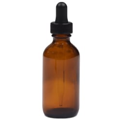 Amber Glass Dropper Bottle - 2oz Capacity