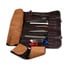 Boldric 18 Pockets Leather Knife Bag - Brown